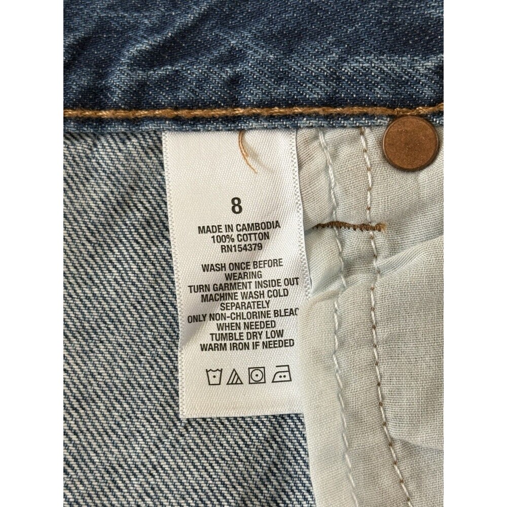 Aeropostale Aero Boyfriend Denim Short 2.5" Inseam NWT SZ 8 Button Fly Raw Hem - Picture 7 of 11